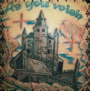 Dawn Lubbert Tattoo Art - The Princess Bride Castle and 'As You Wish'