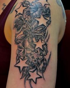 Dawn Lubbert Tattoo Art - Flowers and Stars