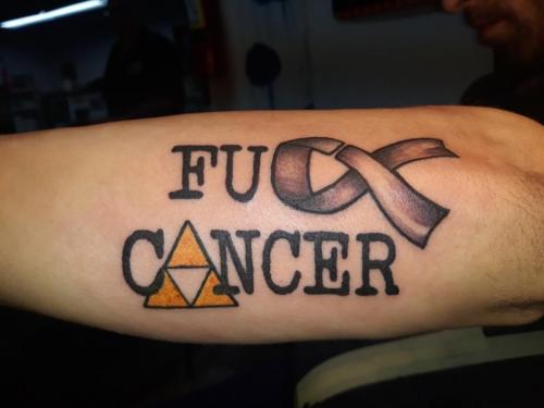 Marshall Reagan - FU Cancer Tattoo